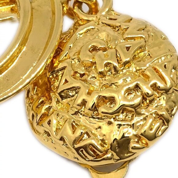 Chanel Gold Dangle Earrings Clip-On - Picture 5 of 5